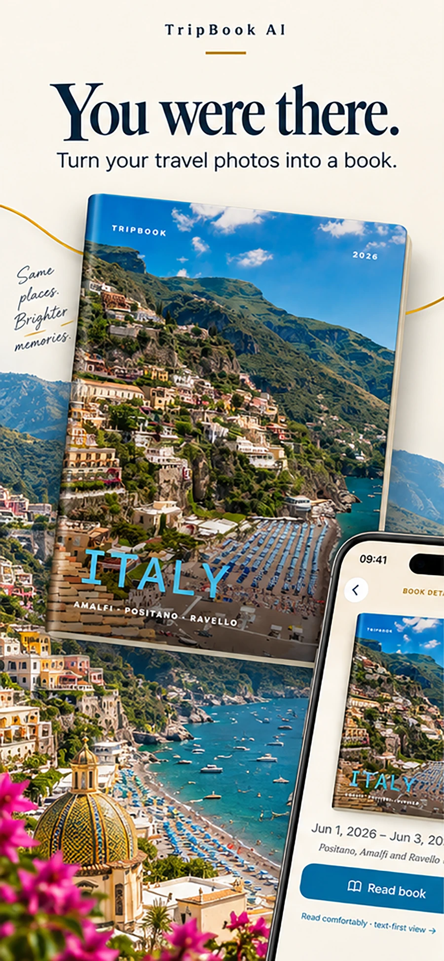 TripBook travel photo book preview — You were there.