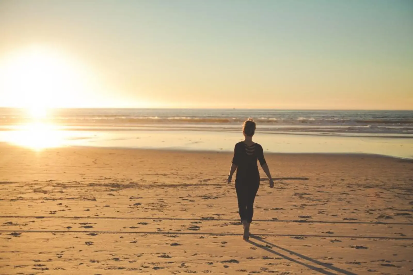 A quiet walk along the beach